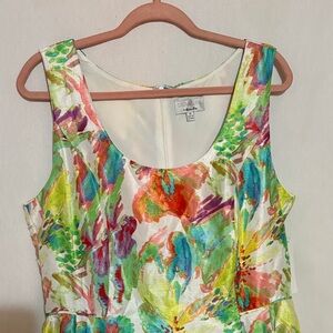 Signature Beautiful Colorful Floral Dress, Size 14, NWT, MAKE AN OFFER!!!
